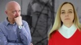 Каляж: былы турэмны мэдык, цяпер праваабаронца Васіль Завадзкі, партрэт памерлага палітвязьня Вадзіма Храсько і журналістка, былая палітзьняволеная Вольга Класкоўская