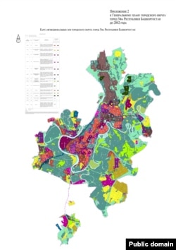 Карта функциональных зон городского округа город Уфа