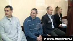 На лаве падсудных: крайняя справа - Ганна Шарэйка