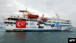 Турецкий корабль Mavi Marmara, одно из судов "Флотилии свободы", направлявшейся к берегам Газы.