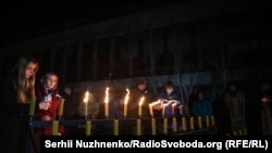 Участники памятной акции в Припяти