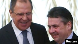 Russia - Russian Foreign Minister Sergei Lavrov (L) meets with his German counterpart Sigmar Gabriel in Moscow, Russia, March 9, 2017