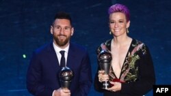 Lionel Messi və Megan Rapinoe 