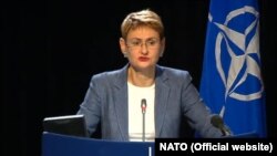 Прэсавая сакратарка NATO Аана Люнджэску (Oana Lungescu)