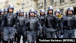 Azerbaijan. Baku. Azerbaijani police