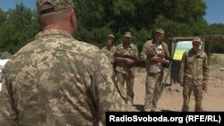 Украинские военные на учениях