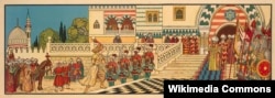 Иван Билибин. Иллюстрация к книге "Тысяча и одна ночь. Арабские сказки". 1932.