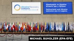 На міжнароднай канфэрэнцыі па аднаўленьні Ўкраіны пасьля вайны. Люгана, 3 ліпеня 2022