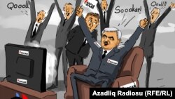 "SOCAR-n idman sevgisi". Karikatura. Gündüz Ağayev.