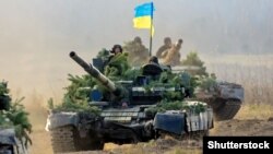 Ukraina armiyasining harbiy o‘quv mashg‘uloti.