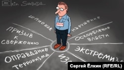 Одна из последних карикатур Ёлкина