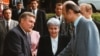 Belarus - Lech Walesa, Elzbieta Smulkowa and Zyanon Paznyak. Jun1993 