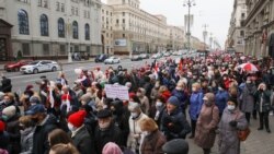 Марш пэнсіянэраў у Менску. 2 лістапада.