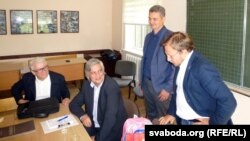 Ігар Лялькоў, Юрась Губарэвіч, Андрэй Дзьмітрыеў і Уладзімер Дунаеў – удзельнікі грамадзкіх слуханьняў па адукацыі ў Магілёве