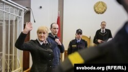 Адвакатка Ганна Бахціна падчас суду па справе Эдуарда Пальчыса