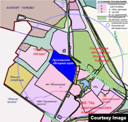План застройки охранной зоны Пулковской обсерватории