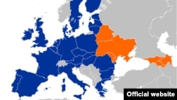 Мапа краін «Усходняга партнэрства»