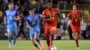 Soccer Football - Euro 2020 Qualifier - Group I - Belgium v Kazakhstan - King Baudouin Stadium, Brussels, Belgium - June 8, 2019 Belgium's Michy Batshuayi in action with Kazakhstan's Georgi Zhukov REUTERS/Piroschka Van De Wouw