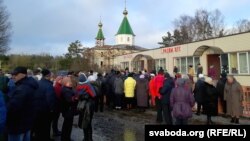 Архіўнае фота. Людзі пратэстуюць супраць заводу сульфатнай беленай цэлюлёзы